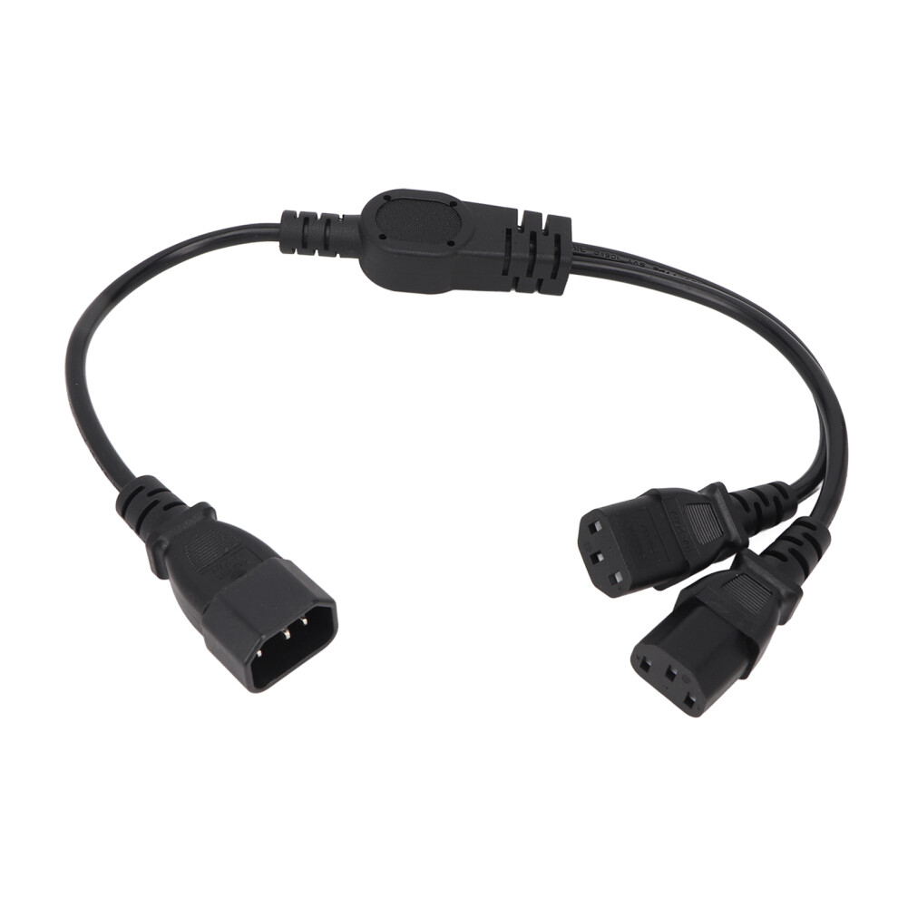 C14 To 2 C13 Power Y Splitter Adapter For Server Ups, Universal Extension Cable With High Voltage Rating, Plug And Play Compatible For Monitors 9773935492561