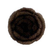 Bloem broche pin imitatie nertsen pluche broche-Donkerbruin