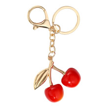 Cherrys robuster Schlüsselanhänger aus Kunstharz,-Rot und Orange