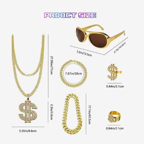 Anneaux de signe de dollar, pendentif de signe de dollar, 2