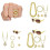 Brillen-Dollar-Zeichen-Halsketten und Ringe, 2
