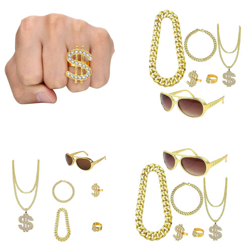 Anneaux de signe de dollar, pendentif de signe de dollar, 1
