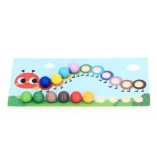 Holzclip-Perlen-Spielzeugpuzzle – Bildungsvermittlung in Mathematik & Farbabgleich, 22x11,5cm