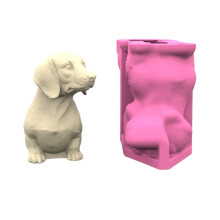 Moules de Pots en Silicone en forme de chien, Vase succulent,