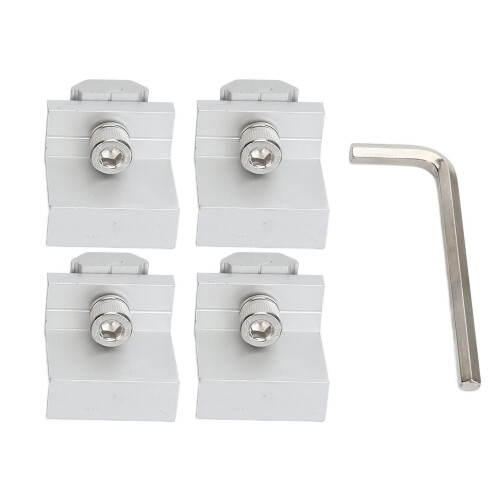 Solar Panel Mounting Bracket for Roof Installation, PV Panel Rail Grounding Clamps with Steel Construction High Stability Mounting System, Solar Panel