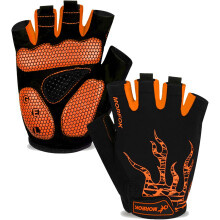 Fahrradhandschuhe, stoßdämpfende Gelpolsterung, Fahrradhandschuhe für Damen und Herren mit rutschfestem Silikongel, flexible Passform,