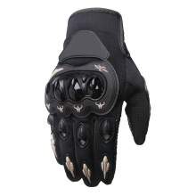 Protective Motorbike Gloves, Hard Knuckle Tactical Gloves for Men and Women, Ideal for Racing & Outdoor Sports, Grey with Black Background, 1 Pair