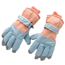 Winter-Ski-Gloves, Cold-Weather Touch Screen Compatible Gloves with Adjustable Wristband, Breathable Polyester Windproof Surface Fabric for Outdoor Ad