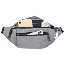 Borsa a tracolla per stili di vita attivi, marsupio impermeabile con 4 tasche con cerniera, tracolla regolabile per viaggi, escursionismo e corsa,