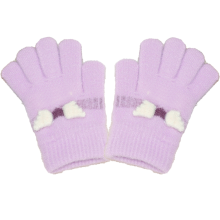 Kids Winter Gloves, Warm & Comfortable Kids Gloves Fleece Lined Design with Cute Cartoon Cat Pattern, Soft Knit Gloves for Toddler Boys and Girls, Lig