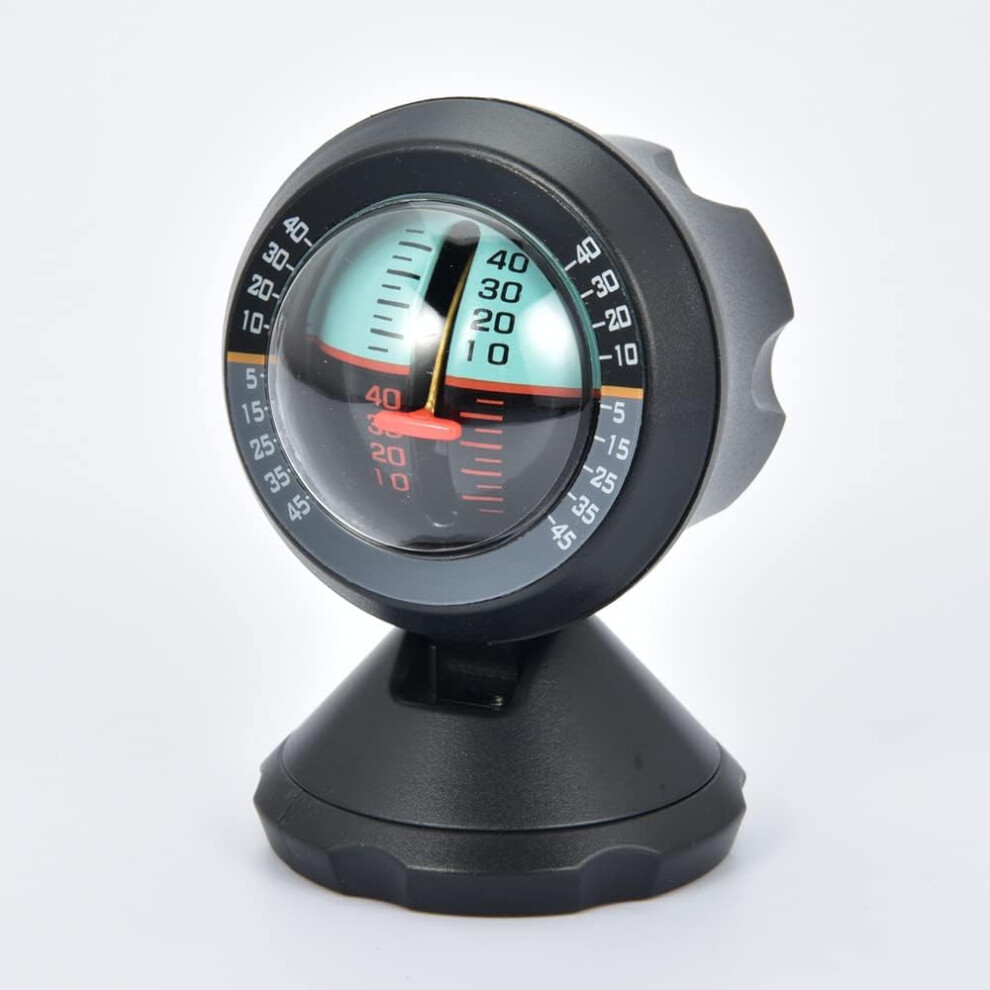Compass With Accurate Degree Display, Car Inclinometer Premium Plastic Slope Gauge, Road Safety Instrument Tilt Gauge, Adjustable Viewing Angle 9433291813447