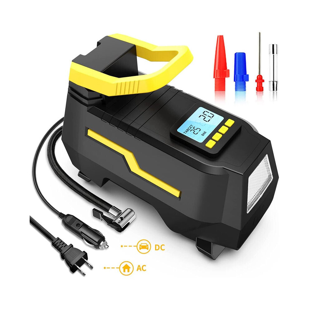Tire Inflator With Digital Pressure Gauge, Portable Air Compressor For Cars & Bikes, Auto Shut-Off For Accurate Inflation, Led For Safe Light 9173940450868