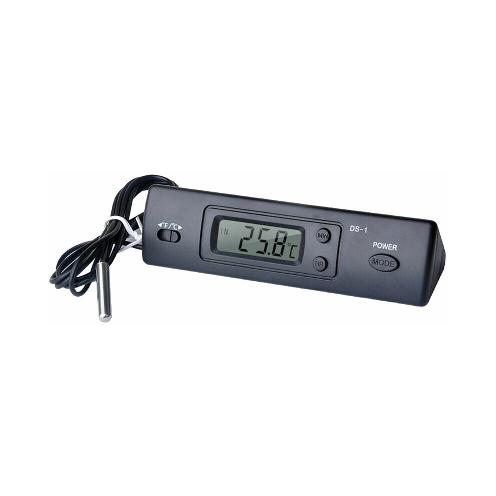 LCD Digital Temperature Meter, High Accuracy In-Out Thermometer with Clock Function for Easy Timekeeping and Temperature Monitoring