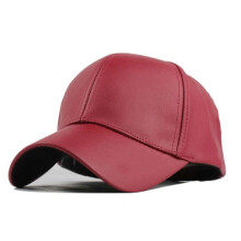 Klassisk baseballcaps i skinn, beskyttende design med justerbar borrelås bak, unisexhatt i ekte skinn for daglig bruk og utendørs bruk