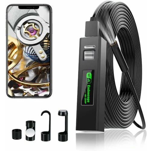 Endoscope innovant, caméra d'inspection étanche avec résolution HD 1920p, câble semi-rigide pour une utilisation flexible et durable, éclairage