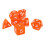 7PCS Mini Acrylic Polyhedral Dice Set in Transparent Orange for RPG 16