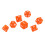 7PCS Mini Acrylic Polyhedral Dice Set in Transparent Orange for RPG 15