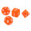 7PCS Mini Acrylic Polyhedral Dice Set in Transparent Orange for RPG 10