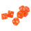 7PCS Mini Acrylic Polyhedral Dice Set in Transparent Orange for RPG 13