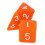 7PCS Mini Acrylic Polyhedral Dice Set in Transparent Orange for RPG 3