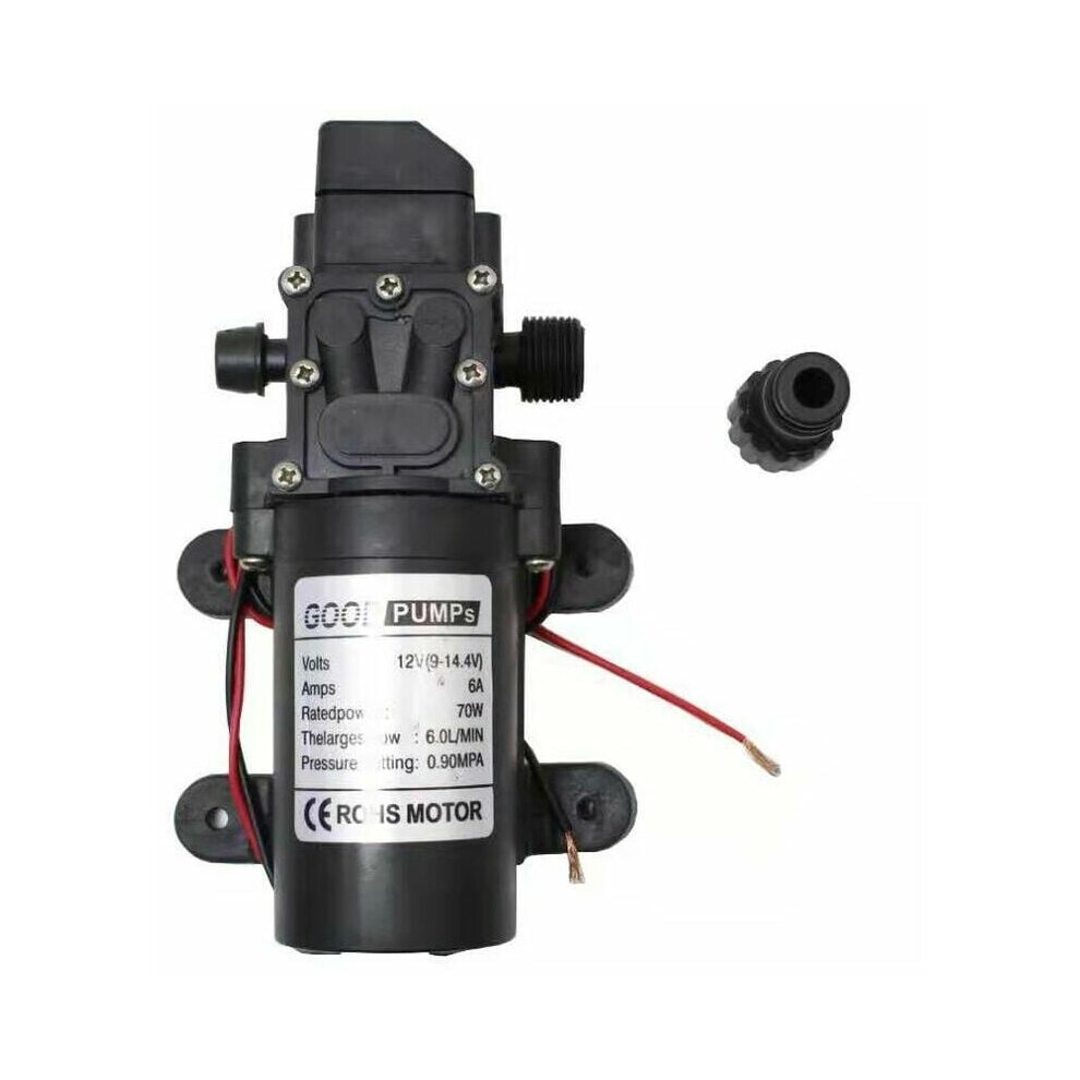 High Pressure Diaphragm Water Pump, Multipurpose Dc 12V Self Priming Pump With Overload And Overheat Protection, Easy Connecting System For 9448196373040