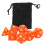7PCS Mini Acrylic Polyhedral Dice Set in Transparent Orange for RPG 2