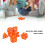 7PCS Mini Acrylic Polyhedral Dice Set in Transparent Orange for RPG 5