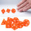 7PCS Mini Acrylic Polyhedral Dice Set in Transparent Orange for RPG 12