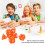 7PCS Mini Acrylic Polyhedral Dice Set in Transparent Orange for RPG 4