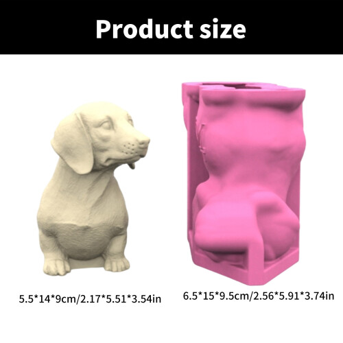 Handgemaakte plantenpotten siliconen mal hond vorm creatieve 2