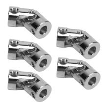 5 pièces de raccords universels à joint universel en acier de 5 mm pour voitures et navires RC, argent