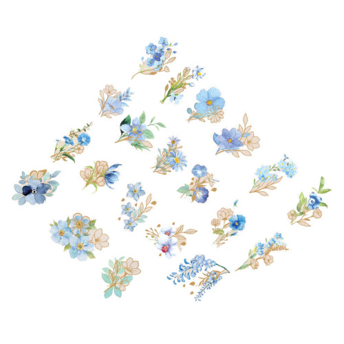 Blumenaufkleber für Scrapbooking, Vintage, 1