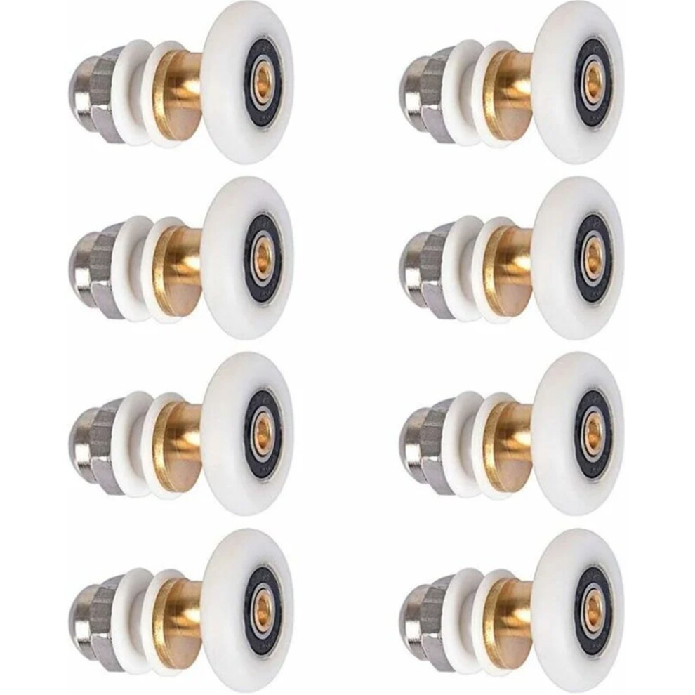 Ultra-Quiet Shower Door Rollers, Strong Load-Bearing Copper Shaft, Quiet Shower Sliding Door Replacement For Bathtubs Jacuzzis 9358999488967