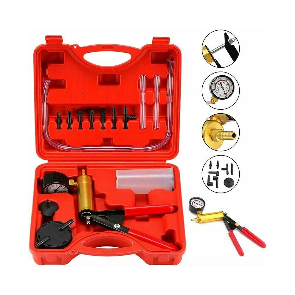 Brake Bleeder Kit With Vacuum System Tester, Easy-To-Carry Case, Multifunctional Automotive Tool Kit 9405630272291