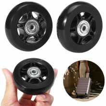 Pu Bearing Wheels Luggage Replacement Wheels, Quiet Operation Swivel Caster Wheels Repair Kits For Suitcases And Roller Skates, Shock Absorbent 2PCS