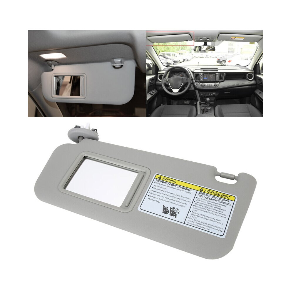 Left Side Sun Visor For Toyota Rav4, Driver Side Sunshade With Mirror And Oe Fitment Replacement, Durable Abs Sun Visor, Easy To Install Light/Gray 9173940285859