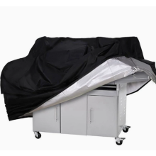 BBQ-grillhoes voor buiten, groot, UV-bestendig, zilverkleurig, gemaakt van zware stof met dubbele stiksels, winddicht, waterdicht en scheurvast.