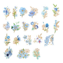 Blumenaufkleber für Scrapbooking, Vintage,