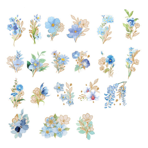 Blumenaufkleber für Scrapbooking, Vintage,
