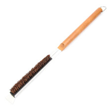 Outdoor Pizza Grill Cleaning Brush with Scraper, Pizza Oven Brush Featuring Heat-Resistant Coconut Bristles and Long Wooden Handle, Durable Oven
