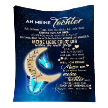 Kuschelige, personalisierte Tochterdecke aus hochwertigem Mikrofaser-Flanell – ein ideales Geschenk für Ihre Tochter. Langlebiger Farbdruck.