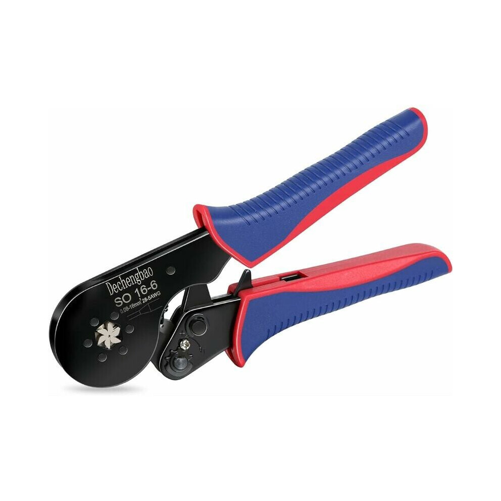 Hexagonal Jaw Wire Crimping Pliers, Self-Adjustable Ratchet Mechanism For Perfect Crimps On Wire Terminals Cables, Quick Release Trigger For Smooth 9340959656455