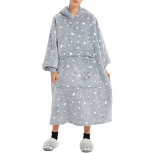 Wearable Blanket Hoodie for All, Soft and Fuzzy Sherpa Hoodie, Glow in The Dark Cozy Wrap for Indoor Outdoor Use
