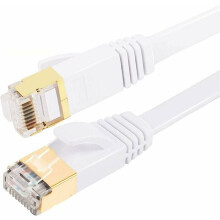 Cabo de rede com conectores anti-travamento e alta velocidade, cabo Ethernet CAT7 blindado S FTP de 10 Gbps/600 MHz para modem, roteador, Xbox, PS4 e
