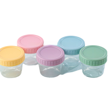 Baby Feeding Essential, Glass Baby Food Containers with Airtight Seal, Versatile Microwavable and Freezer Safe Baby Food Storage, 6PCS for Easy Meal