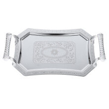5Stk Metall Serviertablett Silber Für Und Dessert