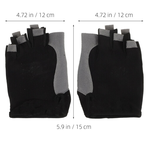 3Paren Ademende Zwarte Halfvinger Handschoenen Voor Camping 1