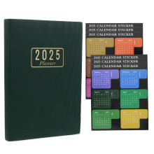 2Sets Academische Planner Groen Maandplanner 2025 Schrijfboek