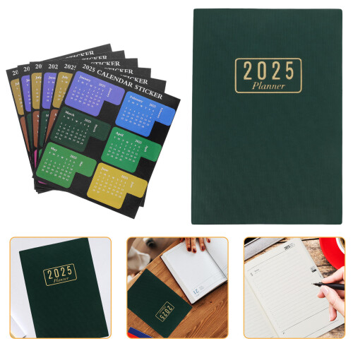 2Sets Academische Planner Groen Maandplanner 2025 Schrijfboek 1