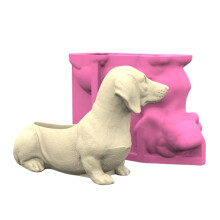 Handgemaakte plantenpotten siliconen mal hond vorm creatieve